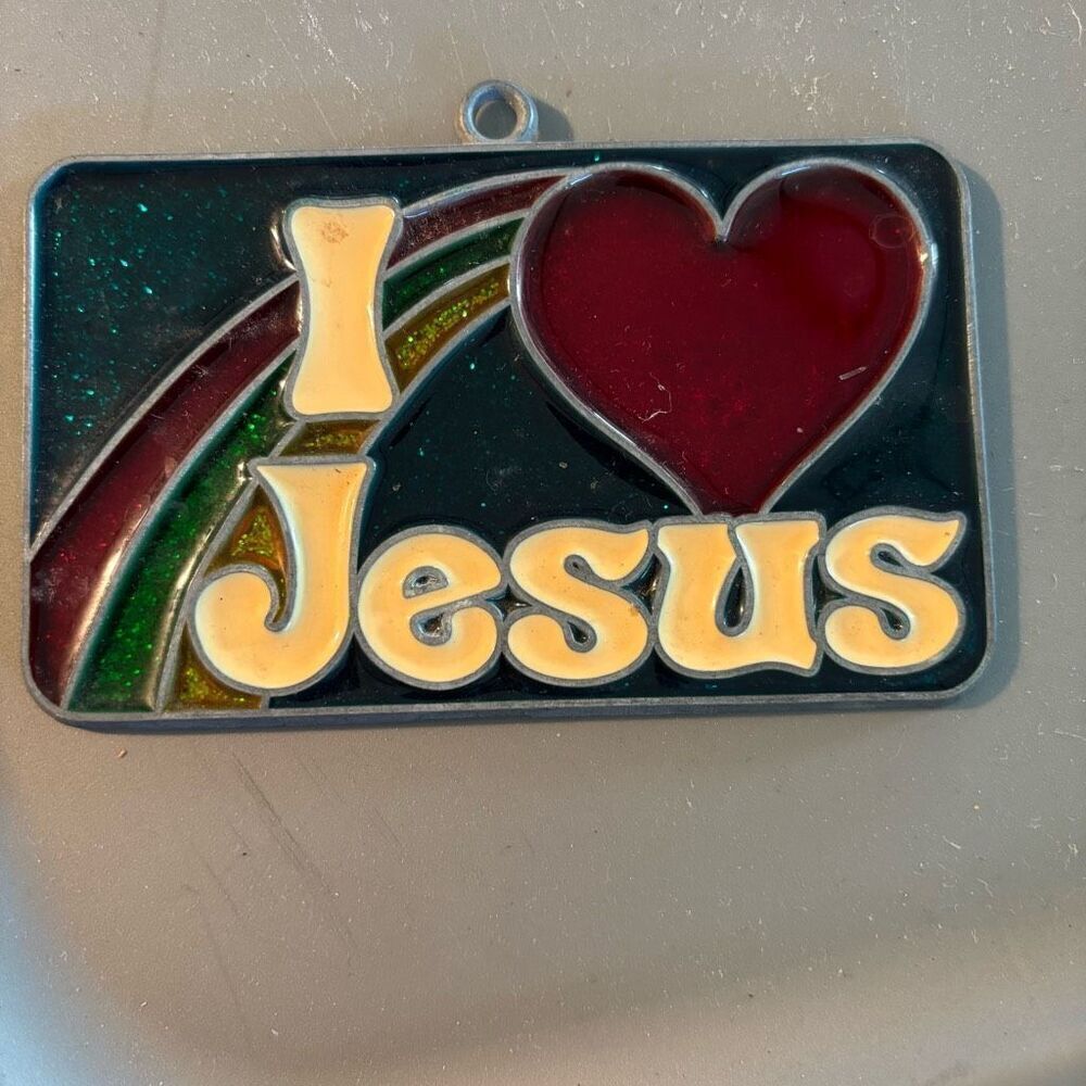 I Love Jesus Religious Sun Catcher